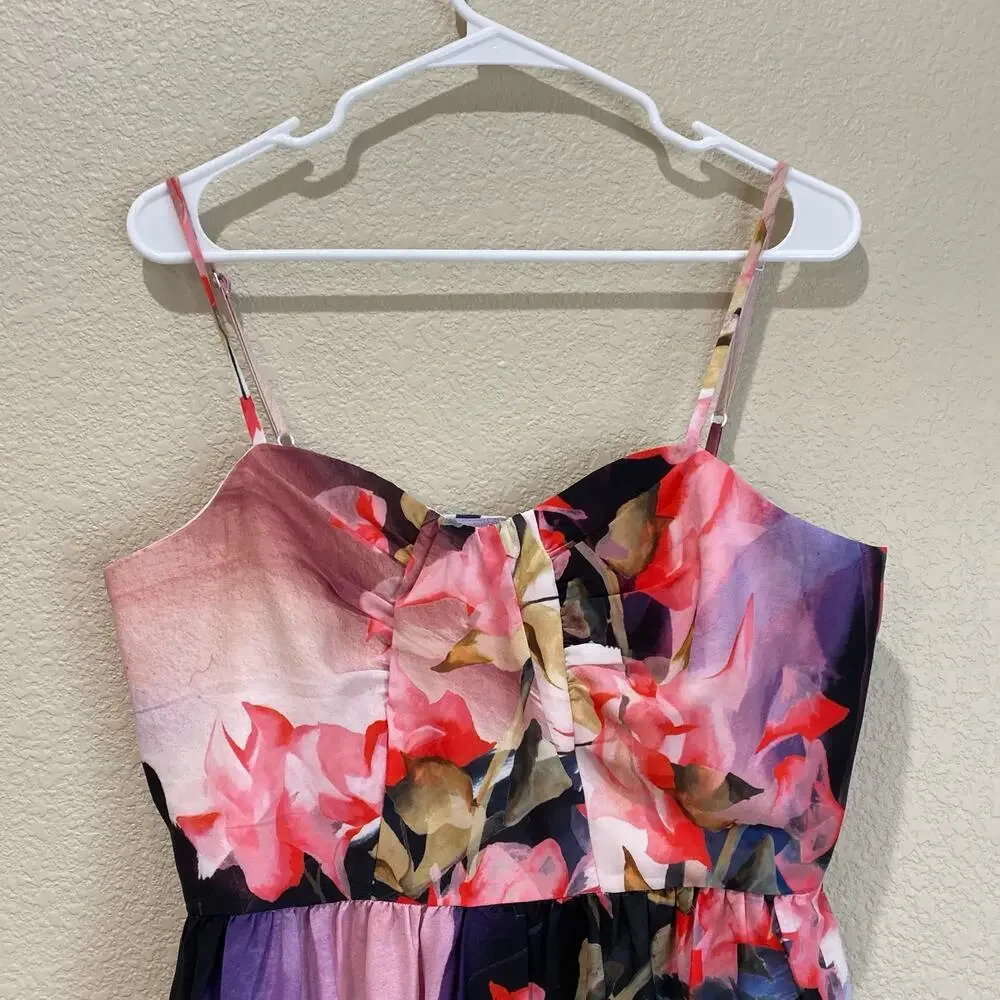 ANTHROPOLOGIE Corey Lynn Calter Daybreak Midi Dress Size 12 Watercolor Print - Picture 6 of 10